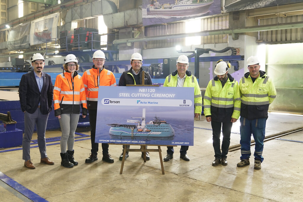 Steel cutting ceremony for Acta Marine’s CSOV